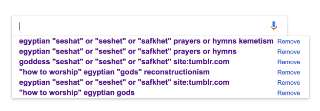 How I searched for Seshat