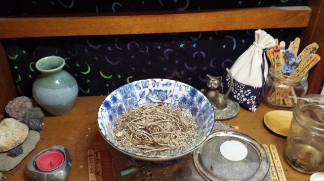 a photo of my main shrine, which is heavily used