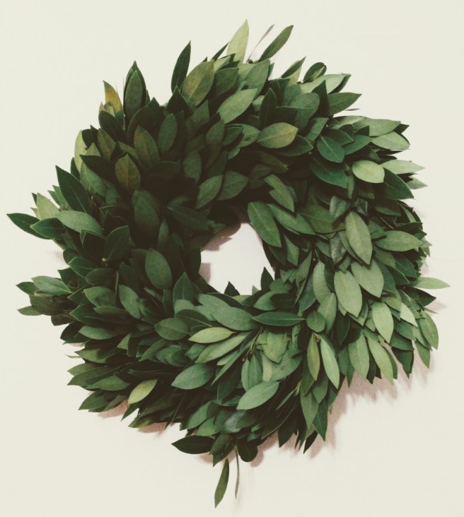 The solstice wreath, view from the front