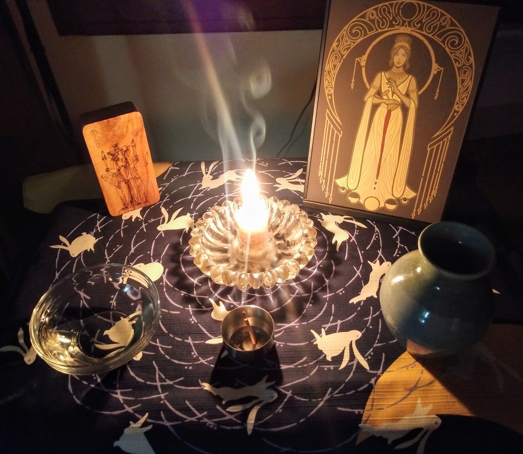 The temporary ritual space in all of its glory.